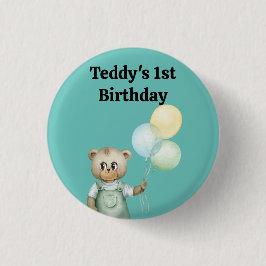 cute teddy bear green background knapp