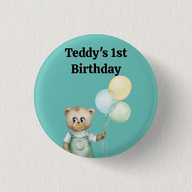 cute teddy bear green background knapp (Framsida)