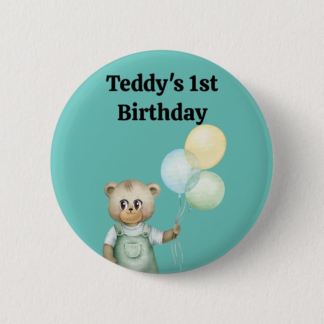 cute teddy bear green background knapp (Framsida)