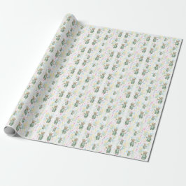 cute teddy bear green background presentpapper