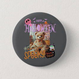 Cute teddy bear Halloween,Kawaii,Pastel,Dreamyデザイン Knapp