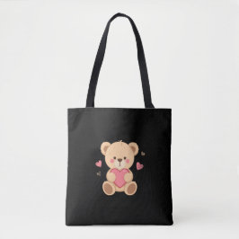 Cute Teddy Bear Holding Heart – love Tygkasse