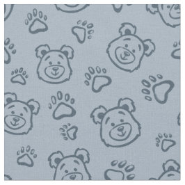 Cute Teddy Bear Paws Boho Boy Baby Kids Blue Tyg
