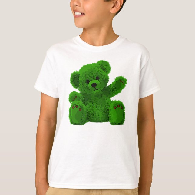 Cute Teddy Bear, Teddybär, green, grün Tee (Framsida)