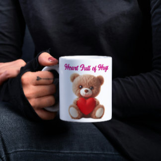 Cute Teddy Bear Valentine Två-Tonad Mugg