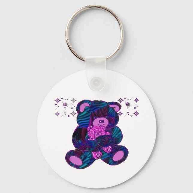 Cute Teddy Keychain Nyckelring (Framsida)