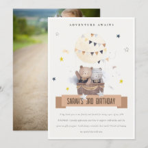 Cute Teddy Luftballong Kids Photo Birthday