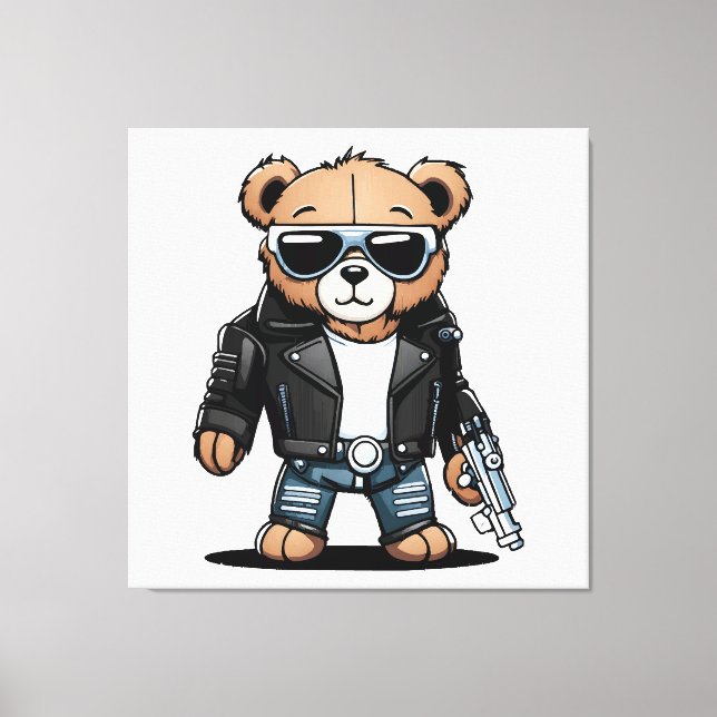 Cute Teddy Memys Canvastryck (Framsida)