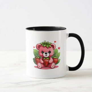 Cute Teddy Strawberry Mugg