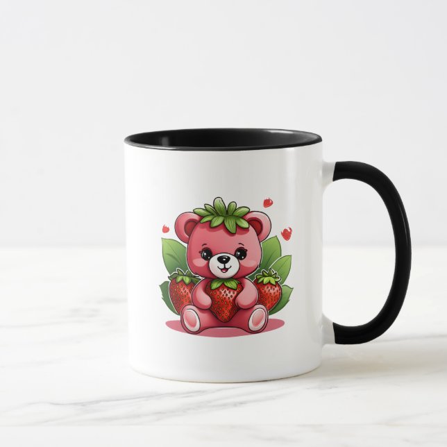 Cute Teddy Strawberry Mugg (Höger)