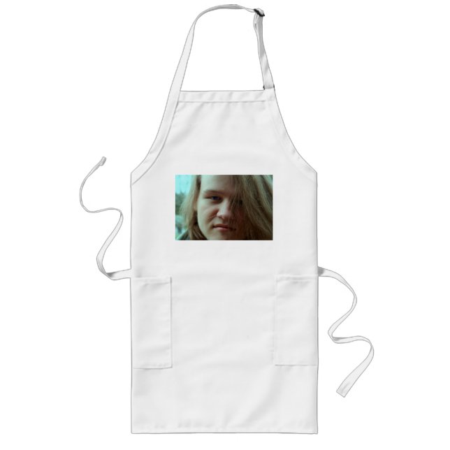 Cute Teenage Boy Closeup Long Apron Långt Förkläde (Framsidan)