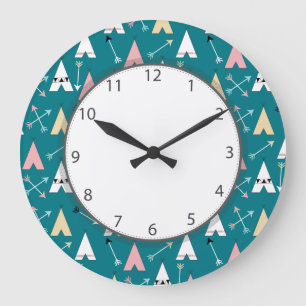 Cute Teeptes and Arrows - Stor Klocka
