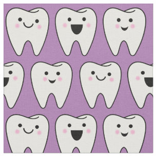 Cute Teeth Tooth Fairy Dentist Dental Lila Tyg