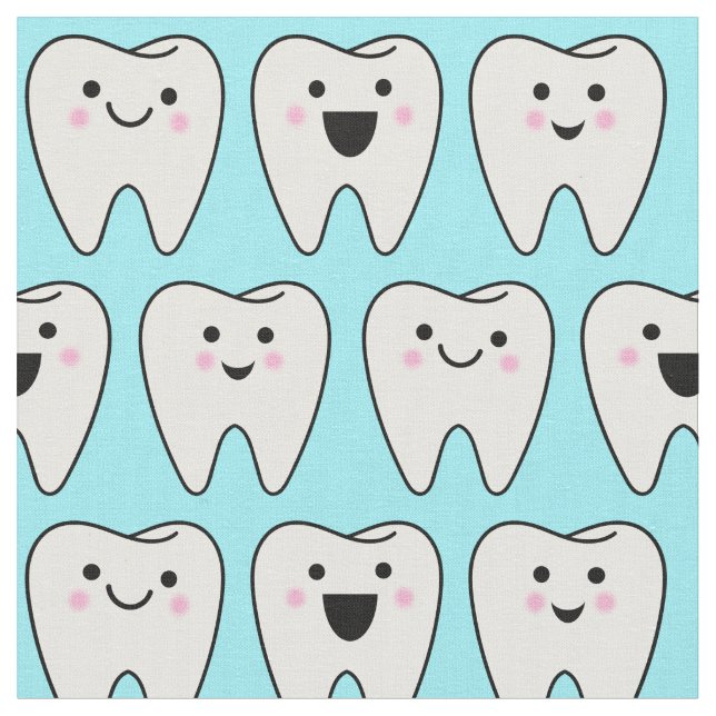 Cute Teeth Tooth Fairy Dentist Tyg (Närbild)