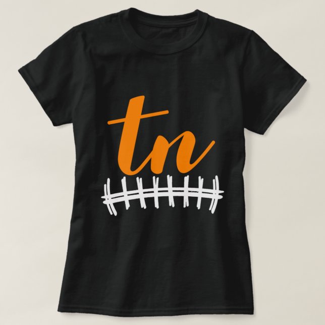 Cute Tennessee State Initialer TN Gift Cheer Fläkt T Shirt (Design framsida)