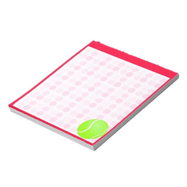 Cute Tennis Boll Anteckningsblock (Roterad)