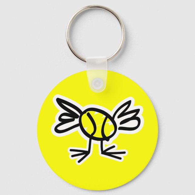 Cute tennis-chick-nyckelkedjegåva nyckelring (Framsida)