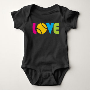 Cute Tennis KÄRLEK- Baby Bodykostym T Shirt