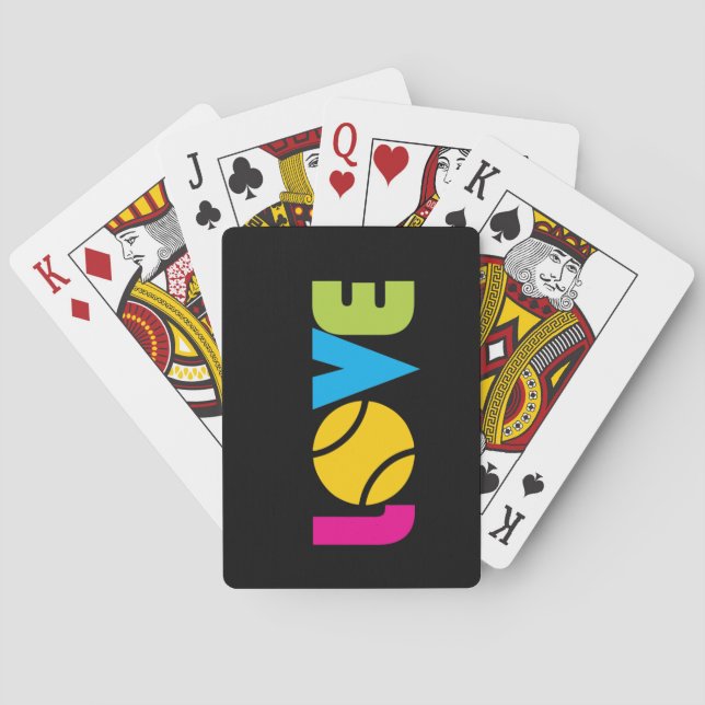 Cute Tennis KÄRLEK - Casinokort (Baksidan)