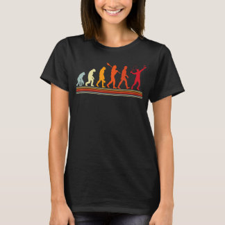 Cute Tennis Player Evolution Retro Vintage Färg T Shirt