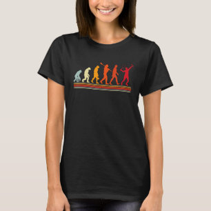 Cute Tennis Player Evolution Retro Vintage Färg T Shirt