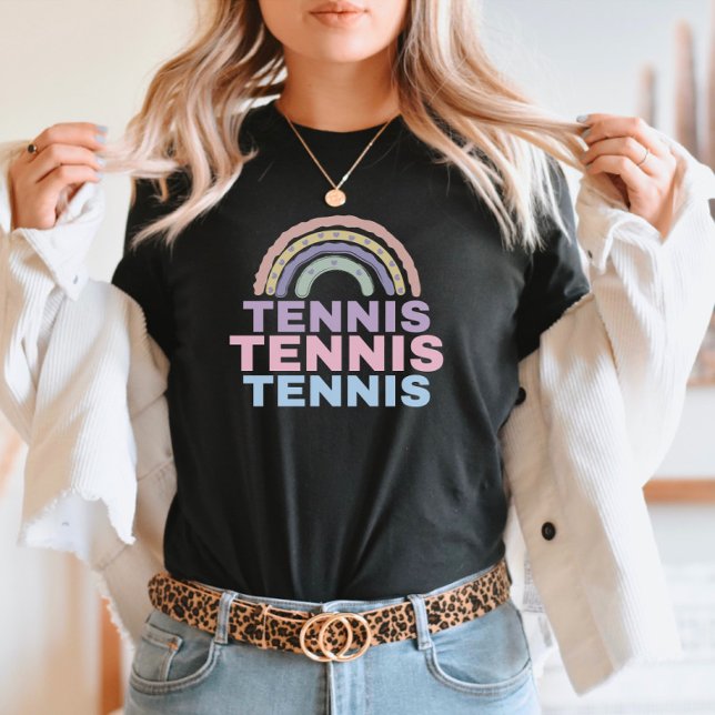 Cute Tennis Rainbow T-Shirt (Skapare uppladdad)