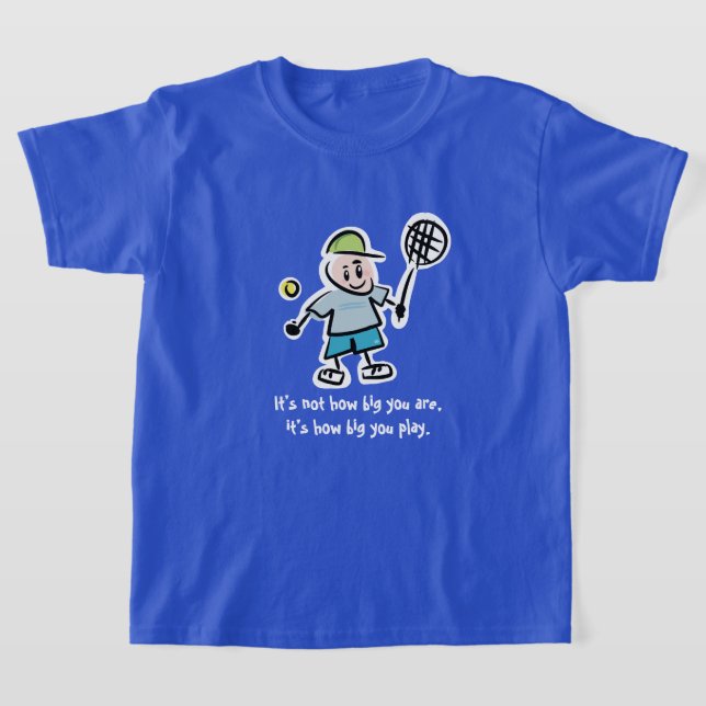 Cute tennis-tecknad t-shirt för sportbarn (Laydown)