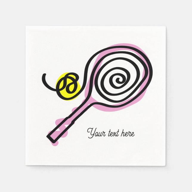 Cute tennis-teman, Födelsedagsfest-servetter Pappersservett (Framsidan)