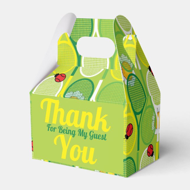 Cute tennisracketar med ladyfåglar presentaskar (Framsidan Sidan)