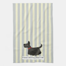 Cute Terrier blue och kräm stripe
