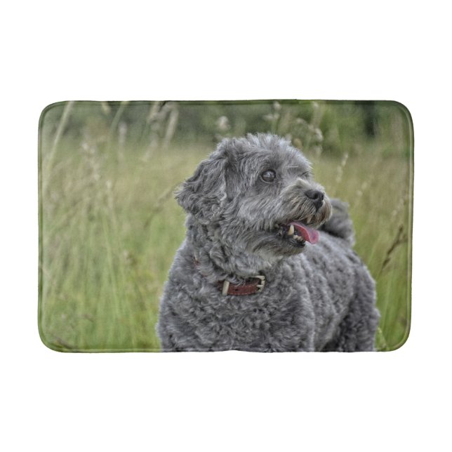 Cute Terrier Hund Badrumsmatta (Framsidan)