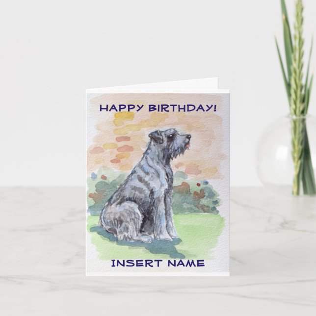Cute Terrier Hund Birthday Kort (Framsida)