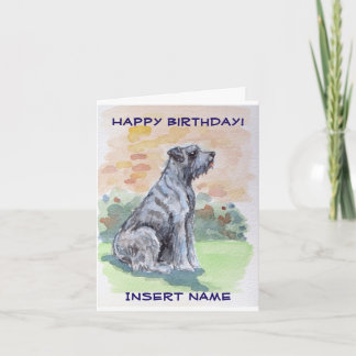 Cute Terrier Hund Birthday Kort