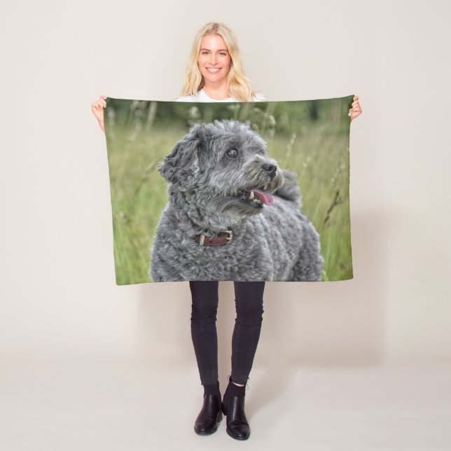 Cute Terrier Hund Fleecefilt (På plats)