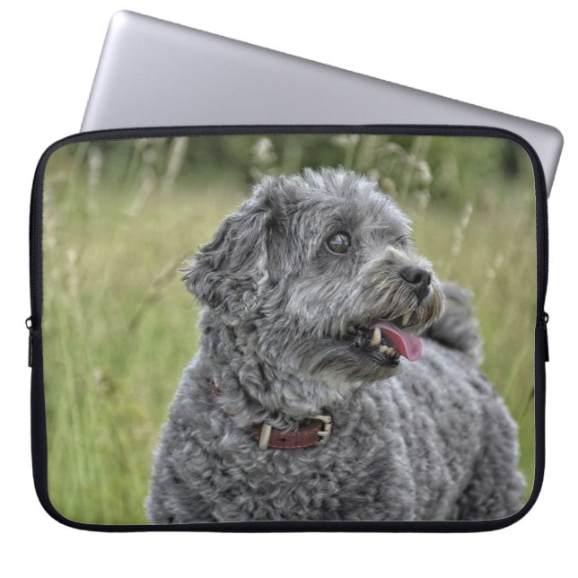 Cute Terrier Hund Laptop Fodral (Framsidan)