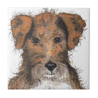 Cute Terrier puppy Kakelplatta