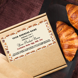 Cute Texas Cottage Food Law-etiketterna croissant Fraktsedel