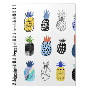 Cute texturerad ananas, vintage samling. anteckningsbok