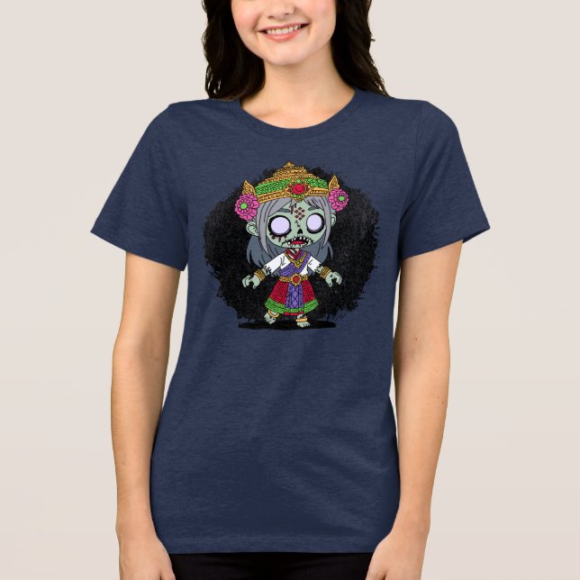 Cute Thai Zombie T Shirt (Framsida)