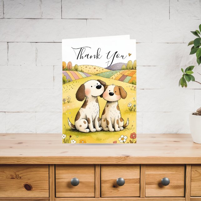 Cute Thank You Dog Card Helgkort (Skapare uppladdad)