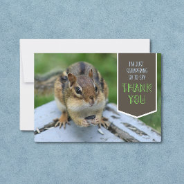 Cute Thankful Chipmunk Flat-tack-kort Tack Kort