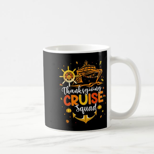 Cute Thanksgiving Cruise Squad Matching Family Vac Kaffemugg (Höger)