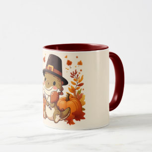 Cute Thanksgiving Dinosaur Mugg