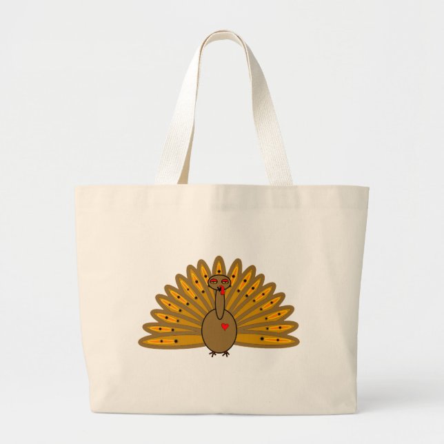Cute Thanksgiving Friendsgiving Turkiet Jumbo Tygkasse (Framsidan)