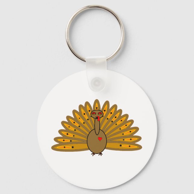 Cute Thanksgiving Friendsgiving Turkiet Nyckelring (Framsida)