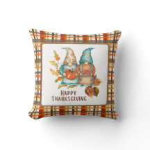 Cute Thanksgiving Gnomes Dekorativ kudde