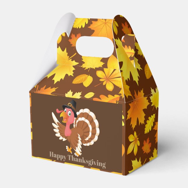 Cute Thanksgiving Helgdag turkey add namn-meddelan Presentaskar (Framsidan Sidan)