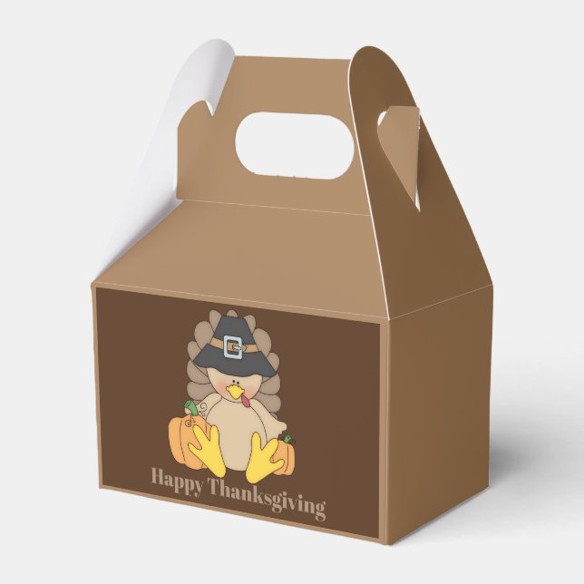 Cute Thanksgiving Helgdag turkey add namn-meddelan Presentaskar (Framsidan Sidan)