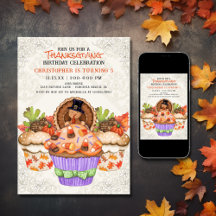 Cute Thanksgiving Muffinss Helgdag Birdag