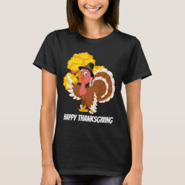 Cute Thanksgiving turkey add message t-shirt
